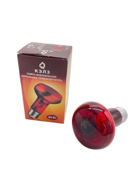 Лампа накаливания ИКЗК Е27,60Вт R63 (50) красная животные