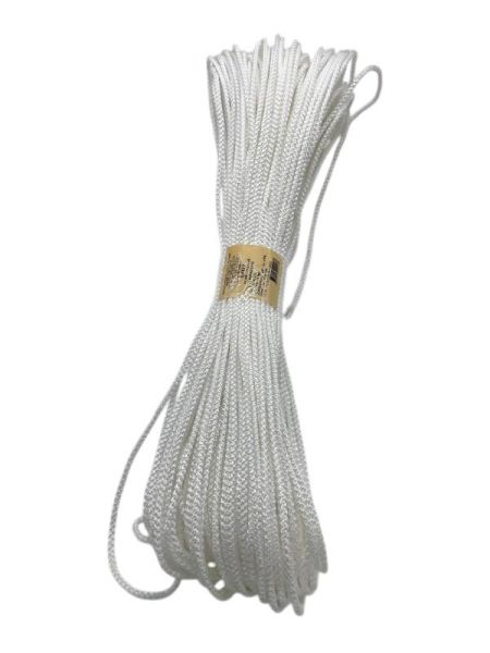 Веревка 100м/4мм белая полипропиленовая (20) (15c003)