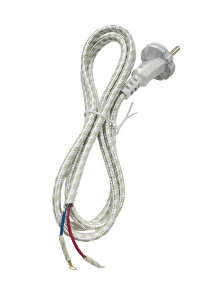 Шнур для утюга S-Универс.в тканев.оплетке 1.5 м с клем.( 25/300)