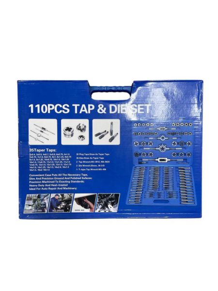 Набор метчиков и плашек в чемодане 110 ps ( 3 )