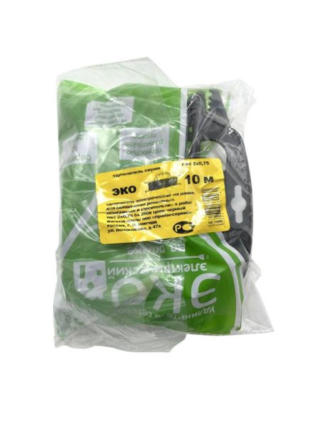 Удлинитель на рамке Эко 10 м 6А (ПВС 2*0.75)(1/10)