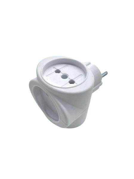 Тройник Веллконт ТС-3 квадрат белый 6А (50)